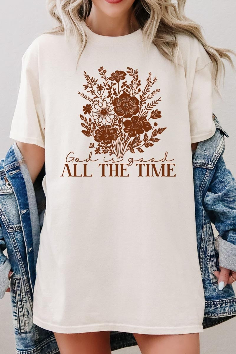 God Is Good Floral Graphic Tee