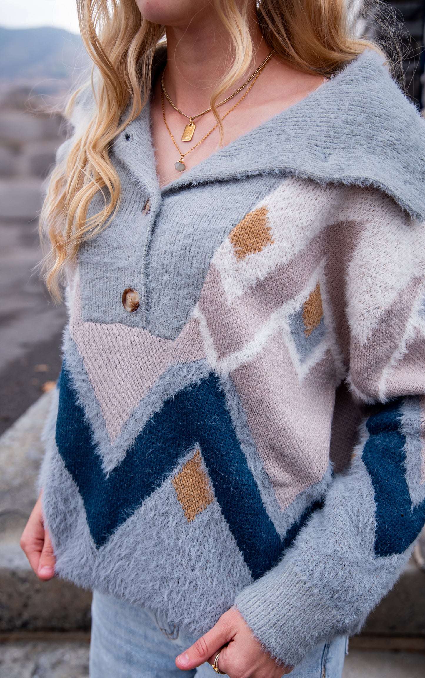 Cozy Aztec Style Sweater for Women