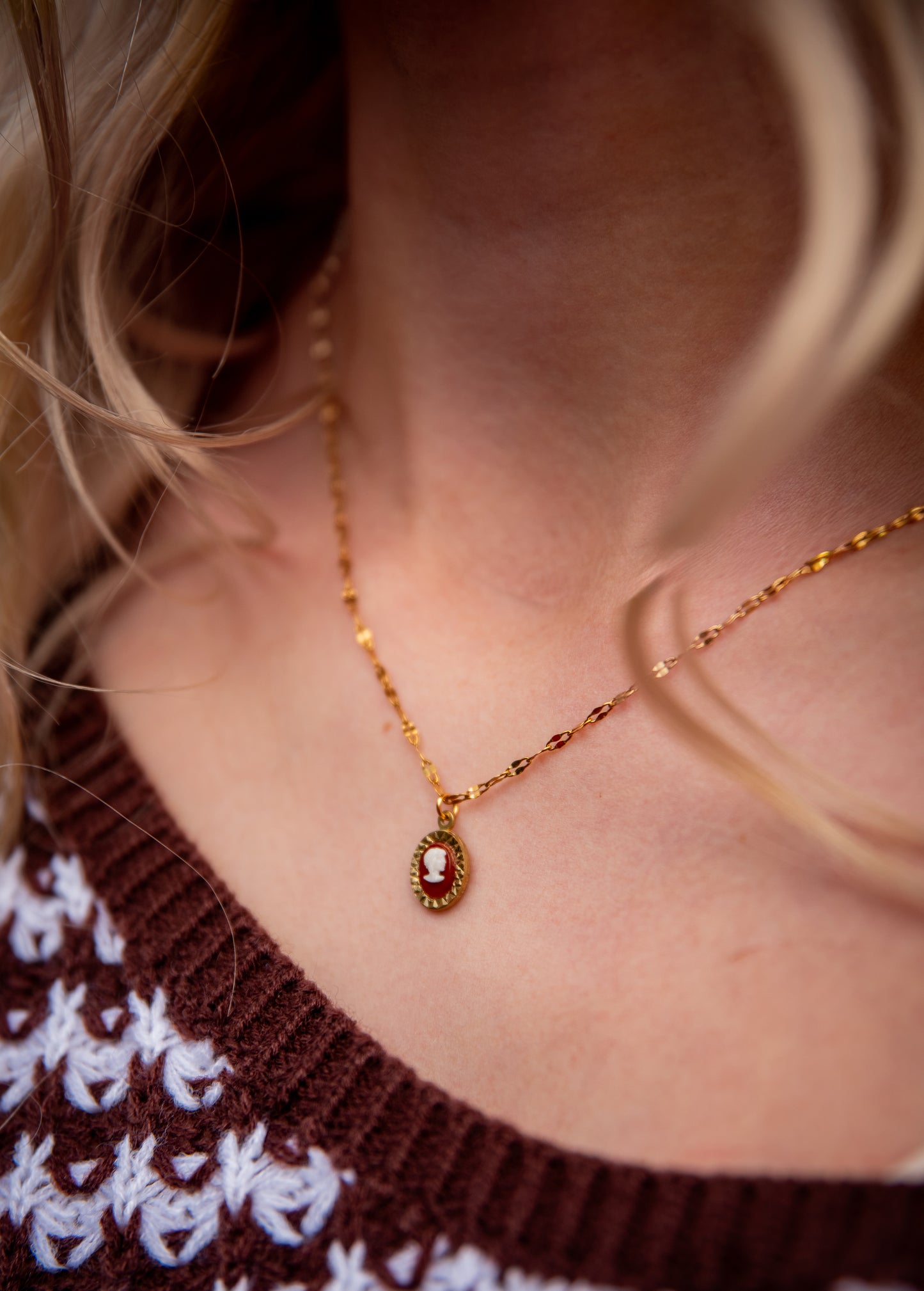 Chestnut Waves Knit Sweater