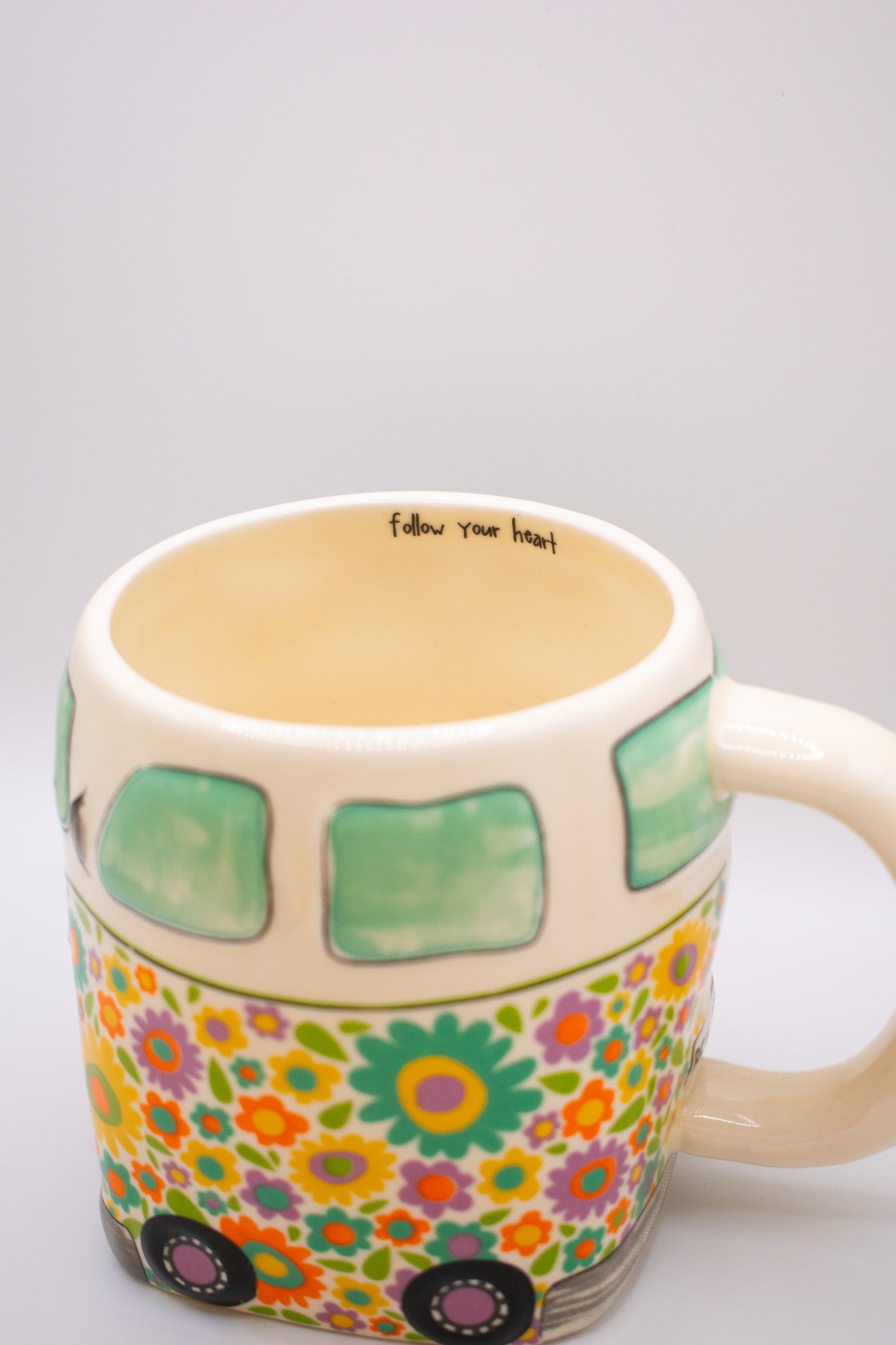 Folk Art Coffee Mug - Hippie Bus