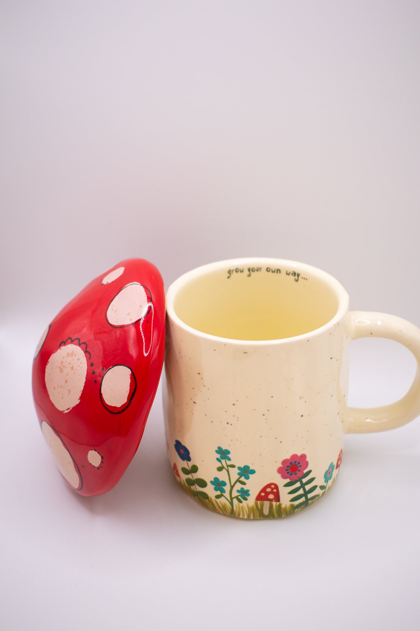 Folk Art Coffee Mug - Mushroom