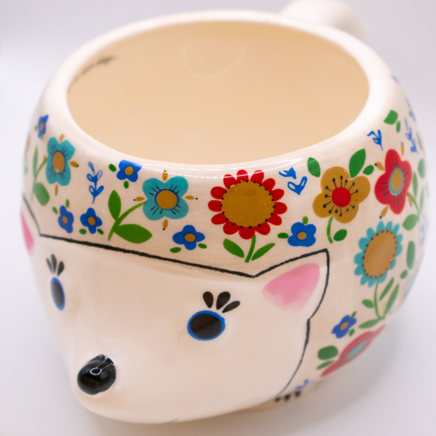 Folk Art Coffee Mug - Hedgehog