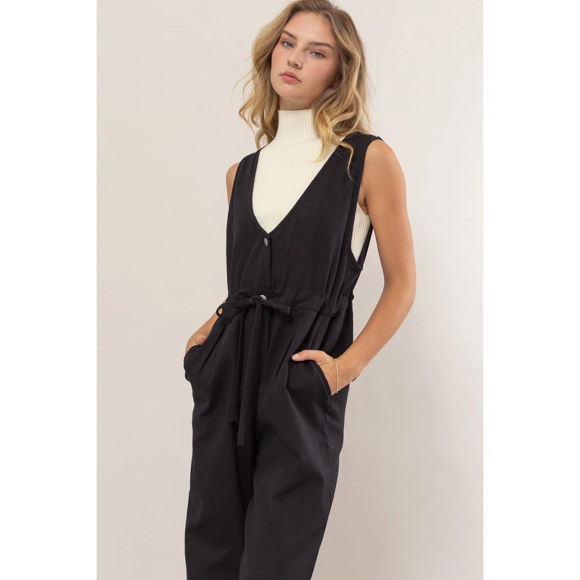Black Jumpsuit with Pockets