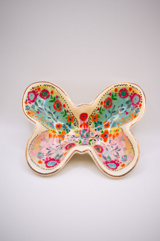 Ceramic Trinket Dish - Artsy Butterfly