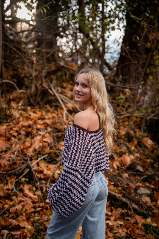 Oversized boho knit sweater