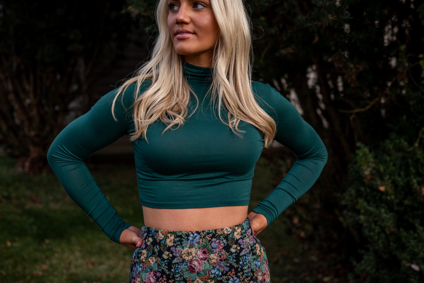 Fitted Cropped Turtleneck for Layering