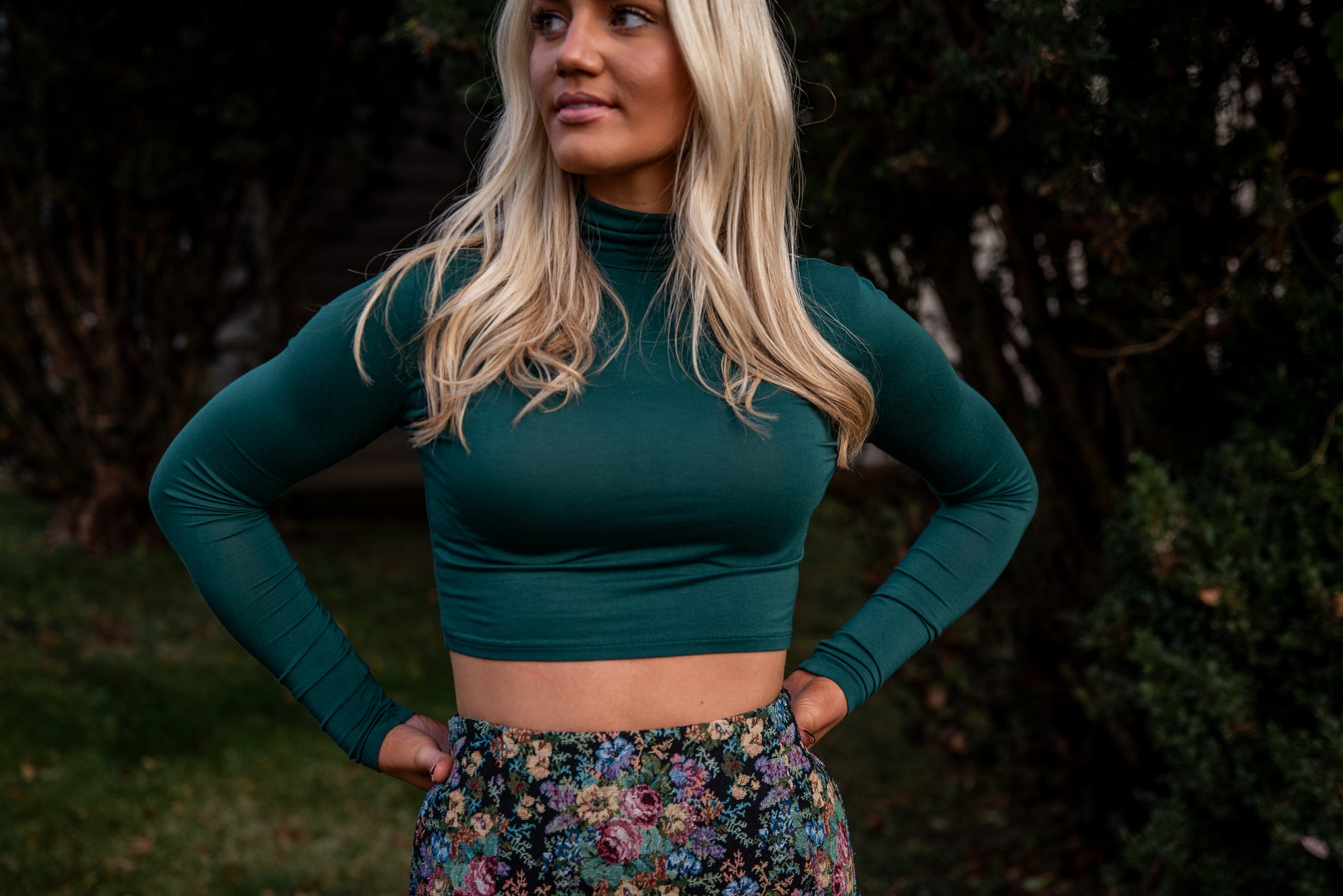 Fitted Cropped Turtleneck for Layering