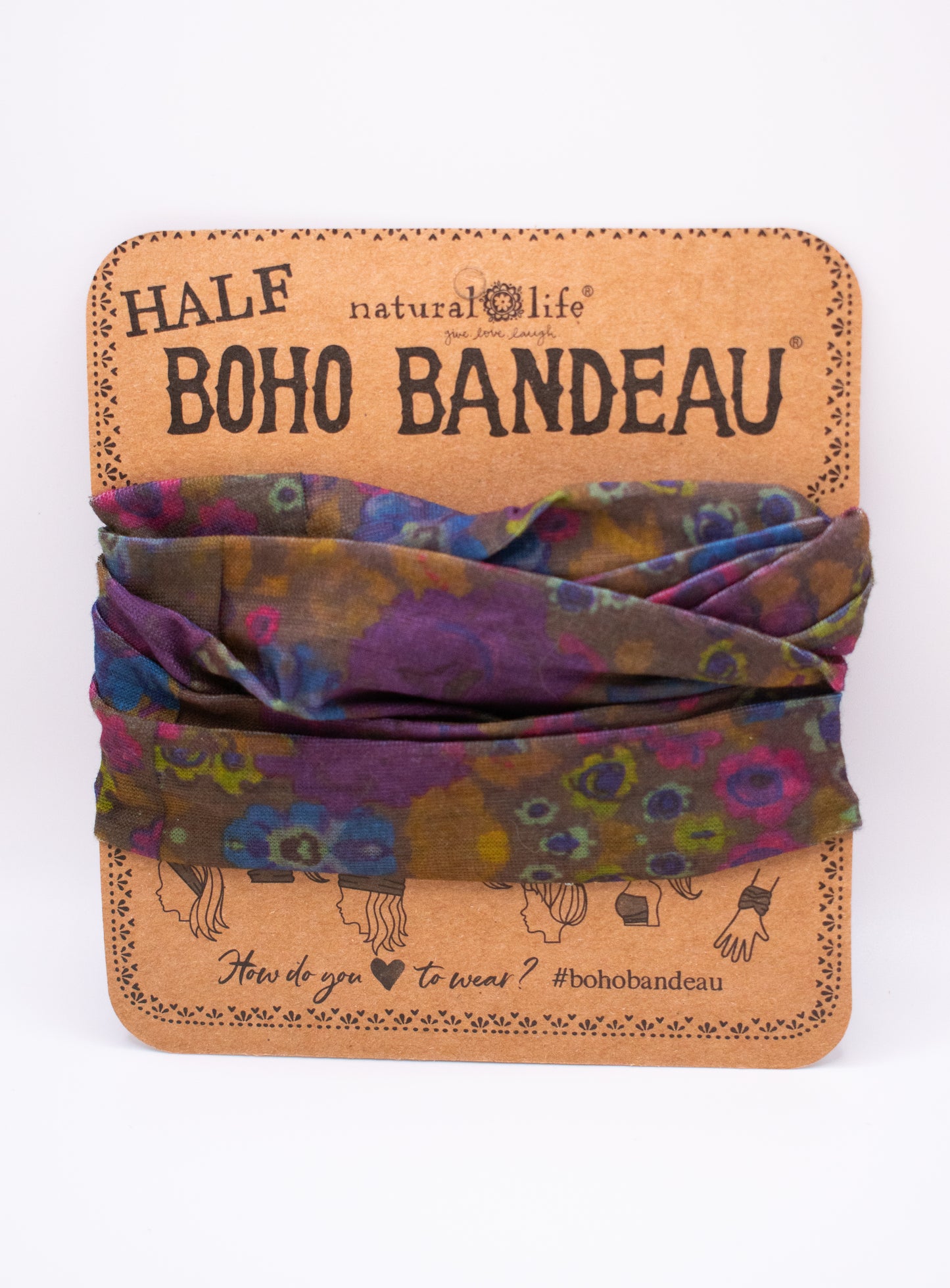 HALF, Boho Bandeau® - Dusty Grey Floral