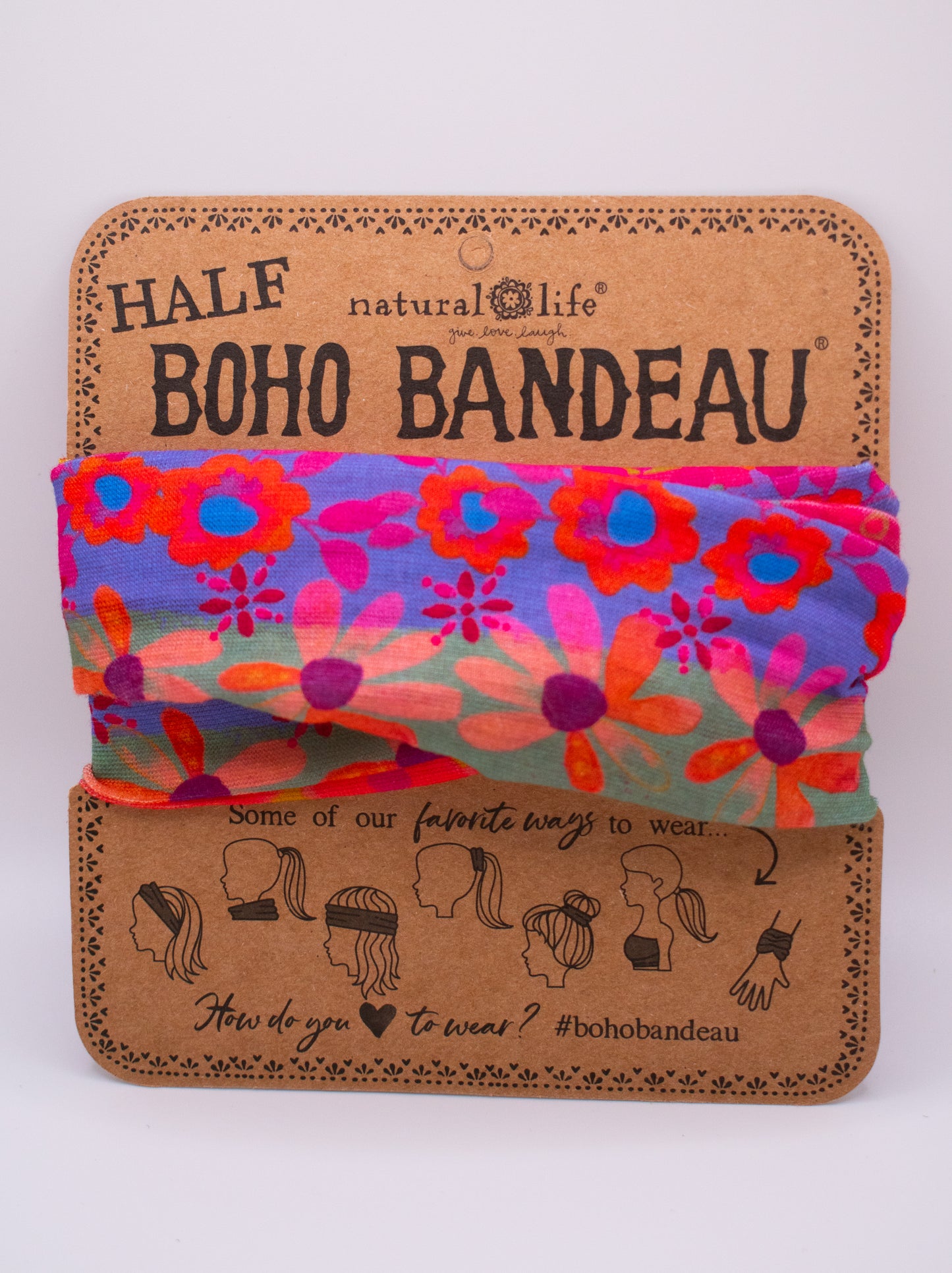 HALF, Boho Bandeau® - Pink Neon Floral